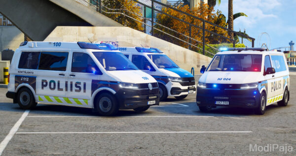 Finnish Police 100 & 024, Customs 2066 vehicles for GTA V