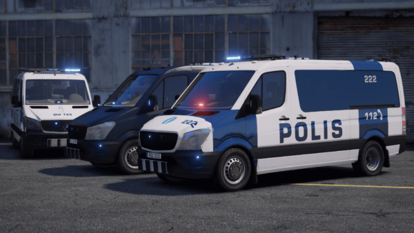 Finnish Police 222, 223 & OU125 and Unmarked vehicle for GTA V