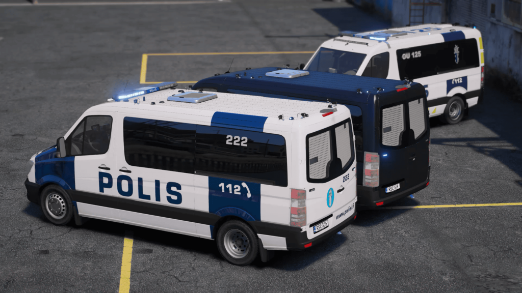 GTA V Finnish Police 222, 223 & OU125 and Unmarked vehicles