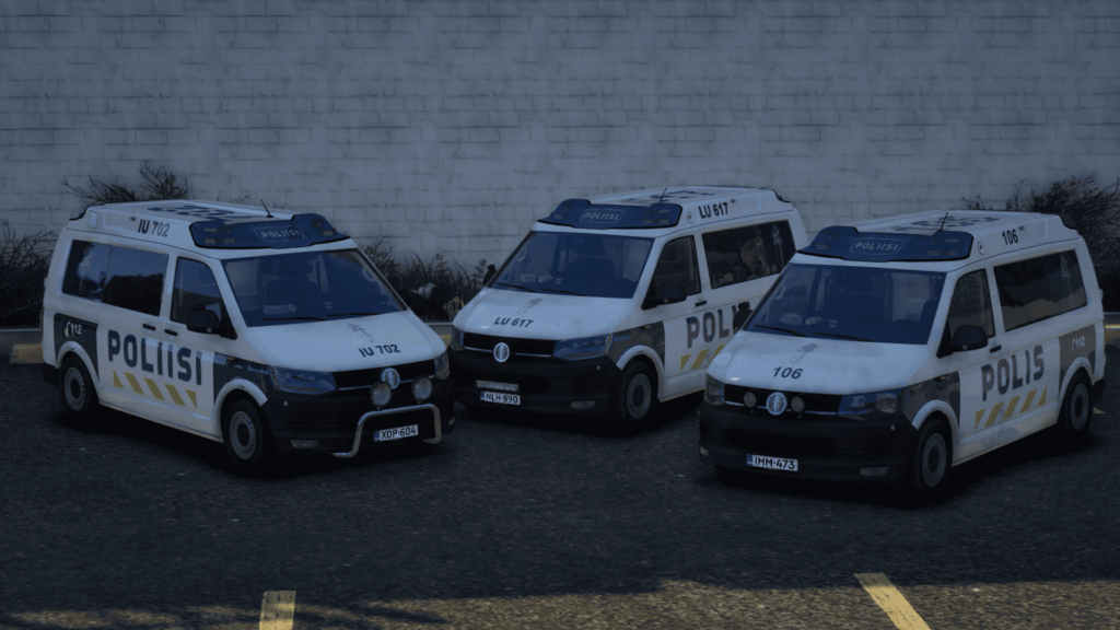 GTA V Finnish Police 106, 617 & 702 etc. vehicles