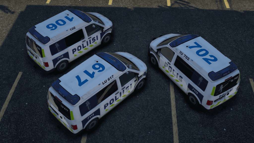 GTA V Finnish Police 106, 617 & 702 etc. vehicles