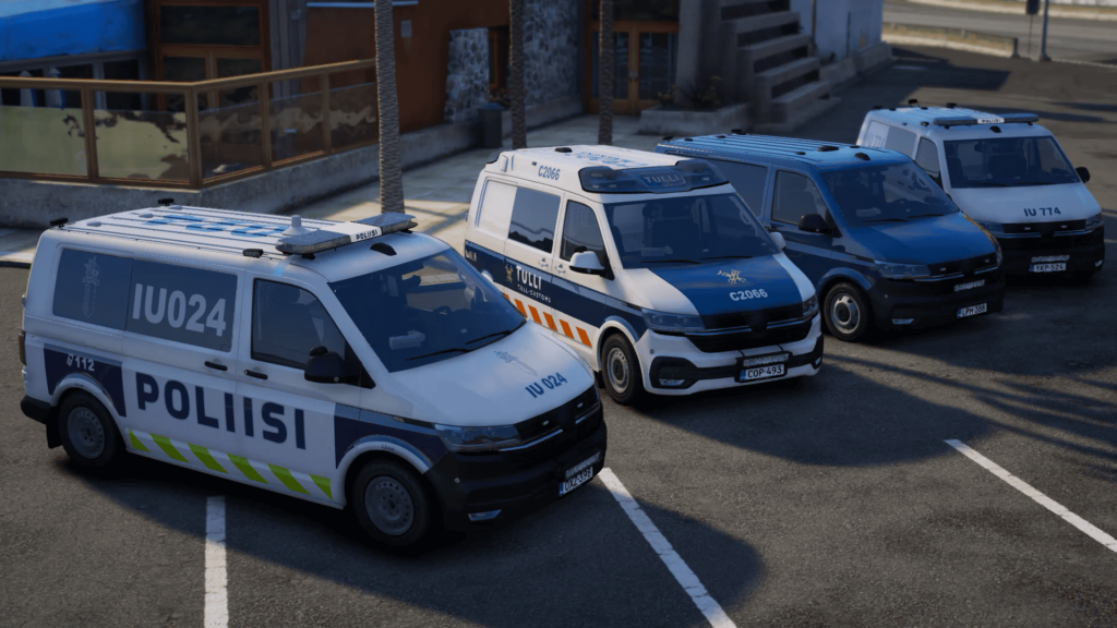 GTA V Finnish Police 100, 103, 109, 424, 774, 024, Customs 2066, Unmarked - vehicles (V2)