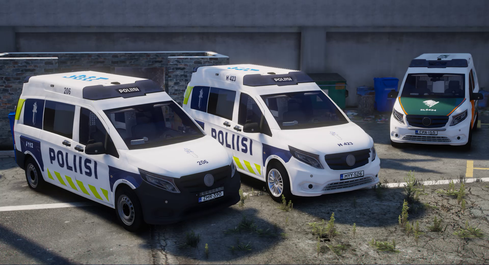 GTA V Finnish Police 206 & 423 and Border Guard 6494 vehicles - Image 1