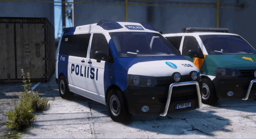 GTA V Finnish Police 108, Customs 241, Military Police vehicles