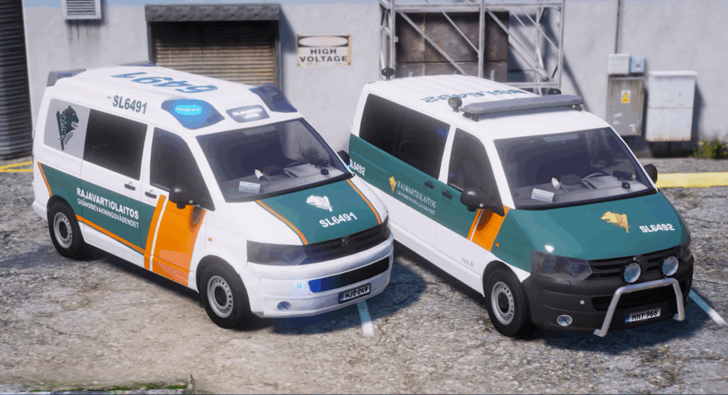 GTA V Finnish Police 108, Customs 241, Military Police vehicles