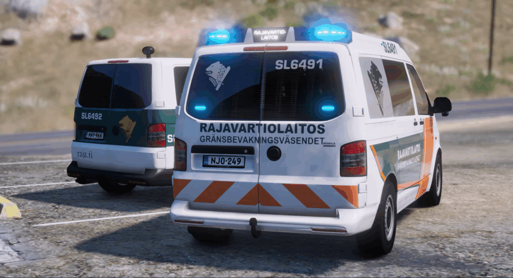 GTA V Finnish Police 108, Customs 241, Military Police vehicles