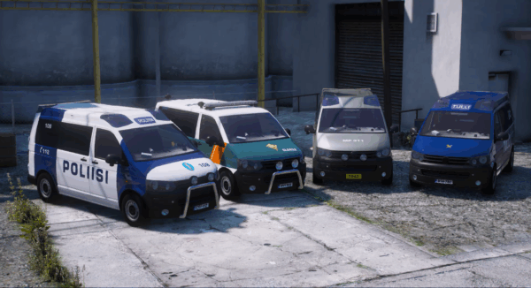 GTA V Finnish Police 108, Customs 241, Military Police vehicles
