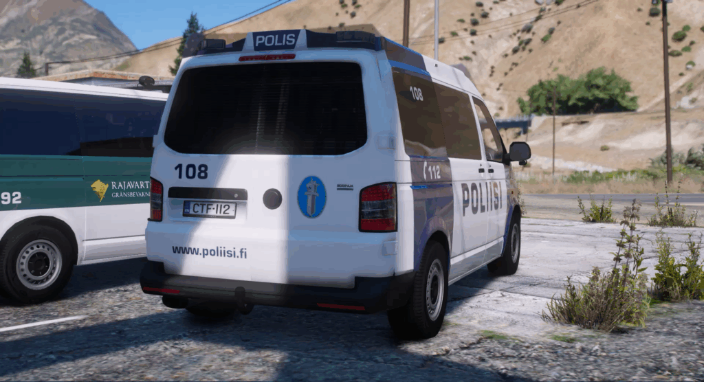 GTA V Finnish Police 108, Customs 241, Military Police vehicles