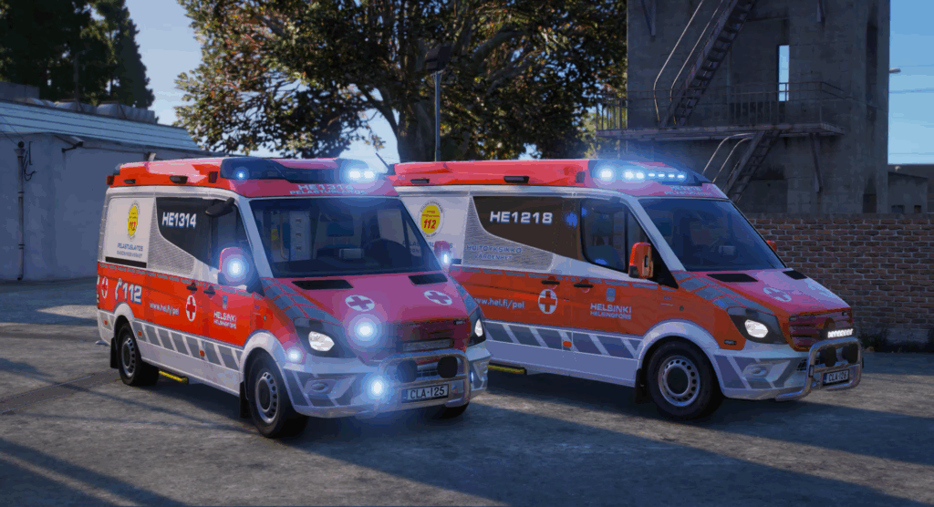 GTA V Finnish Ambulances 1 | [BASE PACK] - Helsinki
