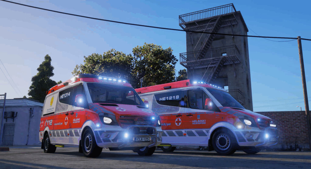 GTA V Finnish Ambulances 1 | [BASE PACK] - Helsinki