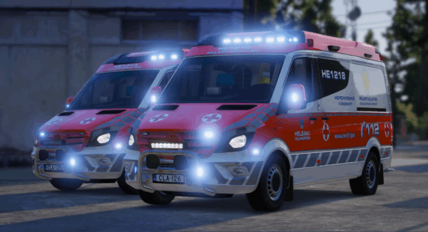 GTA V Finnish Ambulances 1 | [BASE PACK] - Helsinki
