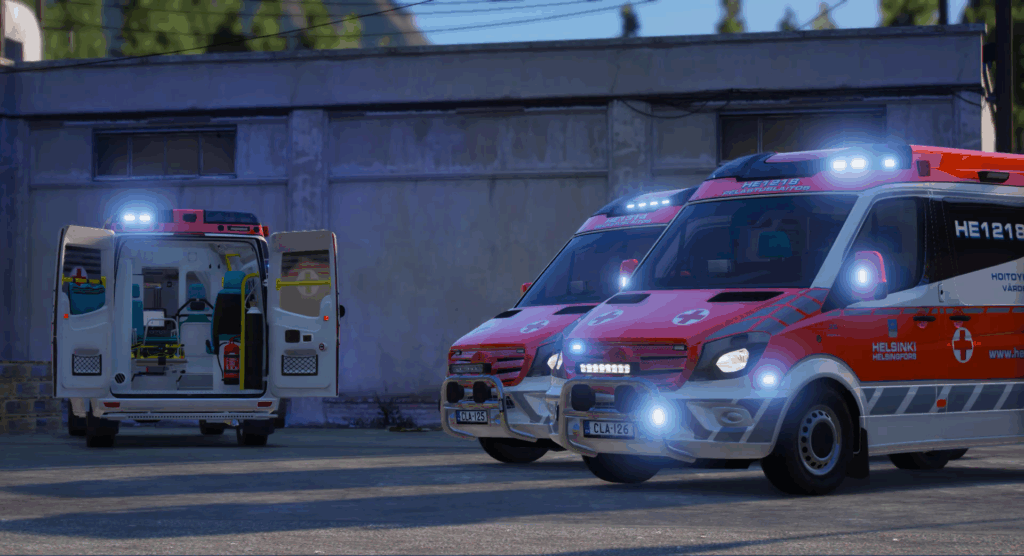 GTA V Finnish Ambulances 1 | [BASE PACK] - Helsinki