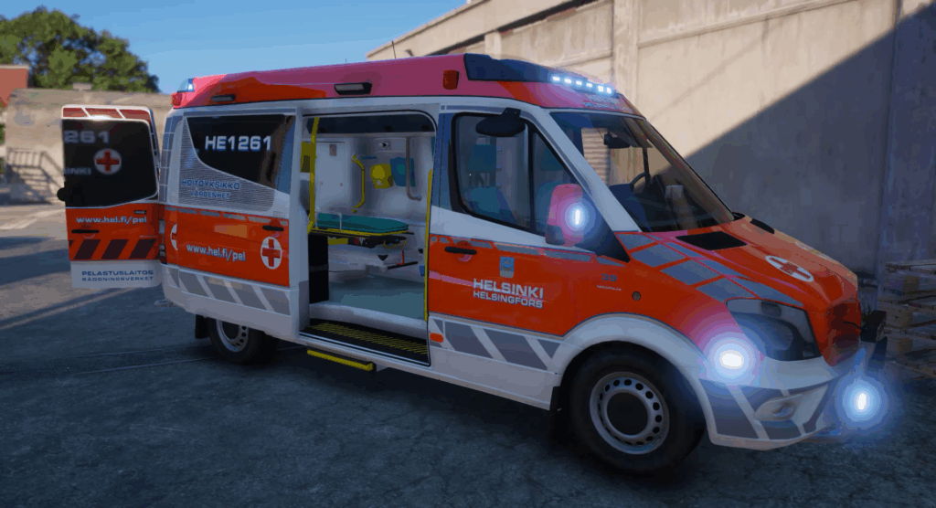 GTA V Finnish Ambulances 1 | [BASE PACK] - Helsinki